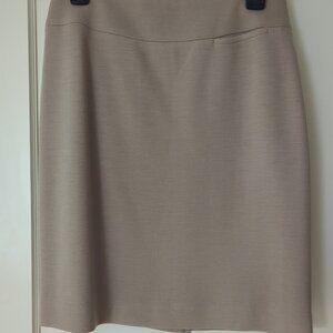 Valerie Stevens Pencil Skirt Size 4 Tan Pure Wool